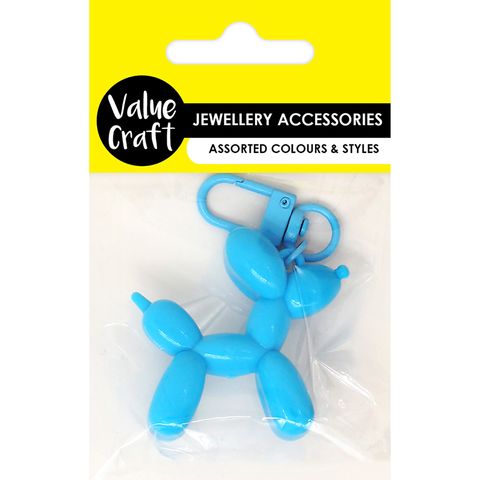 Balloon Dog Keychain Blue 1Pc