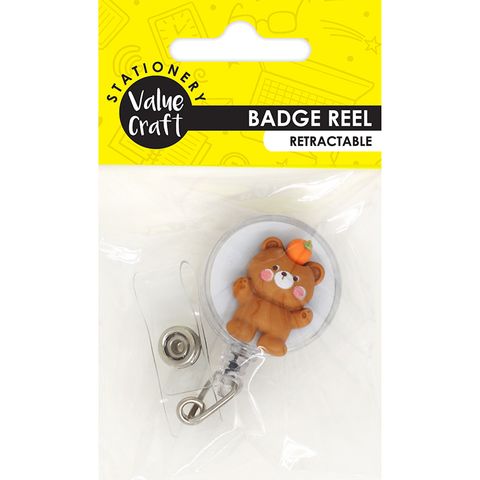 Retractable Badge Reel Bear 1Pc