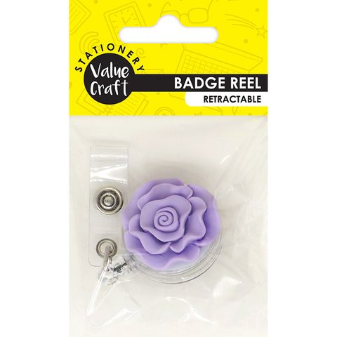 RETRACTABLE BADGE REEL ROSE 1PCS