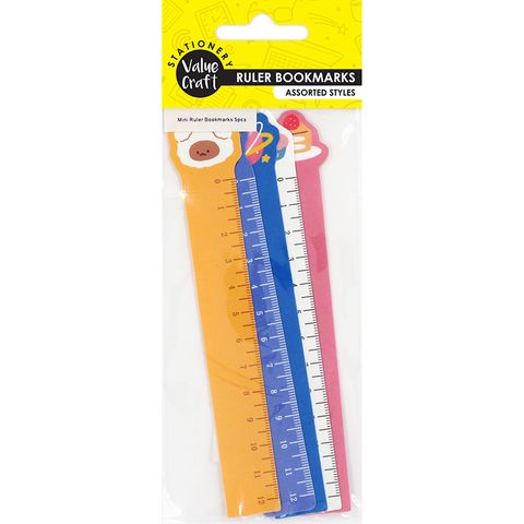 Mini Ruler Bookmarks 5Pc