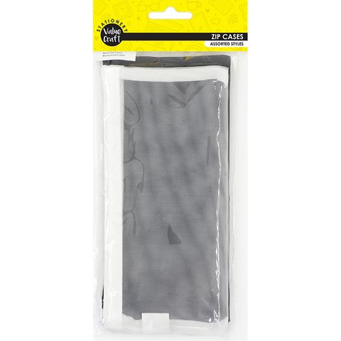 MESH ZIP CASES MONOCHROME 2PCS