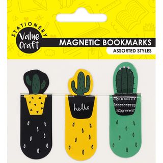 MAGNETIC CACTUS BOOKMARKS 3PCS