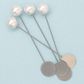 JF 78MM SILVER PEARL HAT PIN 4PCS