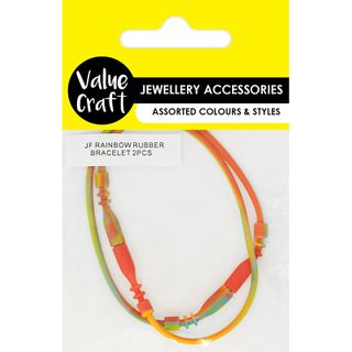 JF RAINBOW RUBBER BRACELET 2PCS