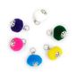 Charms Mini Pom Poms Multi 13mm 6pc