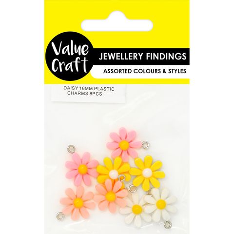 CHARM PLASTIC DAISY 16MM 8PCS