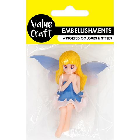 RESIN SITTING DOWN FAIRY 1PC