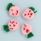 Strawberry Pom Pom Embellishments 4Pc