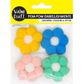 Flower Pom Pom Embellishments Asst 4Pc