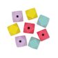 Bead Wood Geo 16Mm Pastel 8Pcs