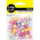 BEAD WOOD PASTEL ROUND 2 SIZES 60PCS