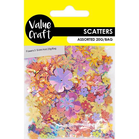 CRAF SCATTERS FLWRS 3 SIZE HOLOGRAPH 20G