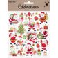 XMAS COLOUR STICKERS SANTA 1 SHT