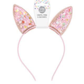 EASTER CONFETTI BUNNY EARS HEADBAND 1PC