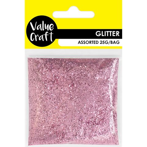 CRAFT GLITTER IN BAG LIGHT PINK 25G