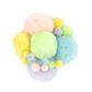 POM POMS PLUSH PASTEL ASST SIZES 60PCS