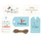 XMAS HOLIDAYS BLUE GIFT TAGS 10PC