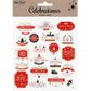 XMAS FOIL STICKERS GREETINGS 1SH