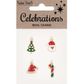 XMAS GOLD ENAMEL CHARMS 4PCS