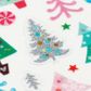 XMAS GLITTER STICKERS PASTEL TREES 1SH