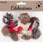 XMAS NATURAL PINECONE MIXED SET 14PCS