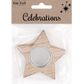 XMAS WOOD TEALIGHT HOLDER STAR 1PC