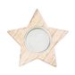 XMAS WOOD TEALIGHT HOLDER STAR 1PC