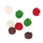 XMAS WICKER DECO BALLS ASSORTED 8PCS