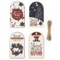 XMAS GIFT TAGS SWEET XMAS 4 DESIGNS 10PC