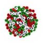 XMAS PLASTIC ALPHABET BEADS ASST 20G