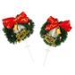 XMAS MINI WREATH CAKE TOPPER 2PCS