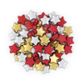 XMAS PLASTIC METALLIC STAR BEADS 60PCS