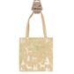 XMAS JUTE TOTE BAG 20X20CM GOLD DEER 1PC