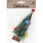 XMAS MINI TREE W  POM POMS 1PC