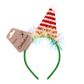 XMAS HEADBAND TINSEL SANTA HAT 1PC