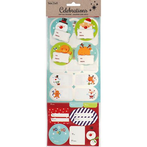 XMAS GIFT STICKERS SET FUN 42PCS