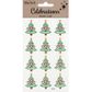 XMAS CRYSTAL STICKERS MINI TREES 1SH