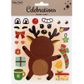 XMAS SILLY FACE STICKERS REINDEER 1SH