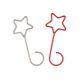 XMAS ORNAMENT HOOKS STARS 16PCS