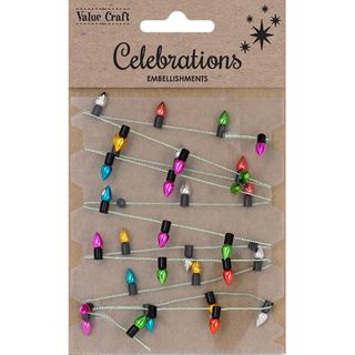 XMAS MINI STRING LIGHTS BLACK 1M