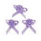 Flower Satin Rose with Bow 10mm Lavender