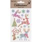 XMAS CRYSTAL STICKERS REINDEERS 1SH