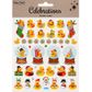 XMAS GLITTER STICKERS DUCKS 1SH