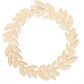 XMAS MDF 21CM LEAF WREATH 1PC