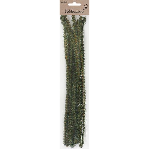 XMAS ARTIFICAL PINE WIRED STEMS 12PCS