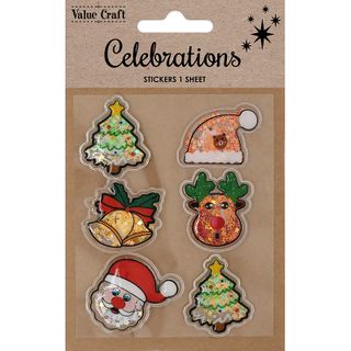 XMAS SB PUFFY SCATTERS STICKERS 1SH