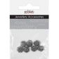 Bead Caps 10mm Flower Silver 15Pcs