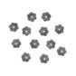 Bead Caps 10mm Flower Silver 15Pcs