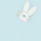 EASTER BUNNY FACE HEADBAND WHITE 1PC