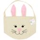 EASTER BUNNY HESSIAN BASKET PINK 1PC